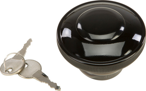 Gas Cap Screw In W/Lock&Cover Non Vented Black
