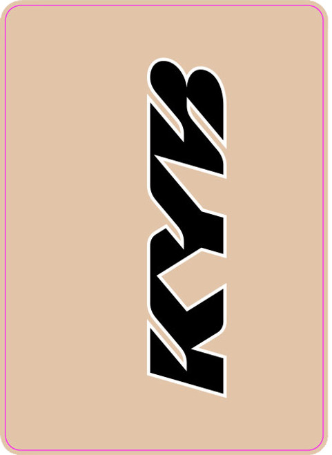Upper Fork Decal Kyb Black Upper Fork Decal Kyb Black
