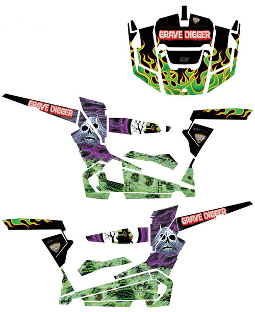 Gravedigger Pol 4 Door Complete Graphic Kit