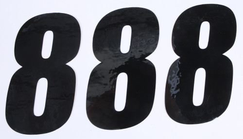 Number 8 Black 6" 3/Pk