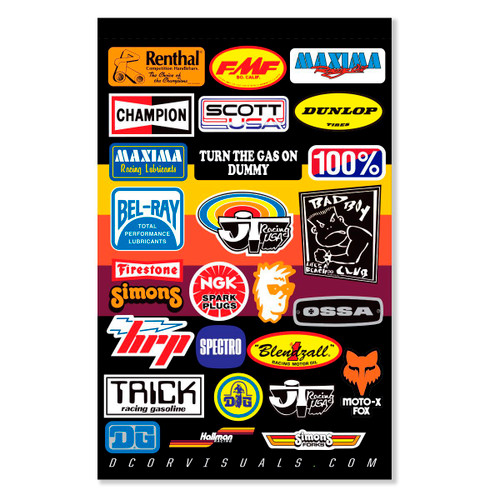 Decal Sheet Throwback Mx 12mil Decal Sheet Throwback Mx 12mil