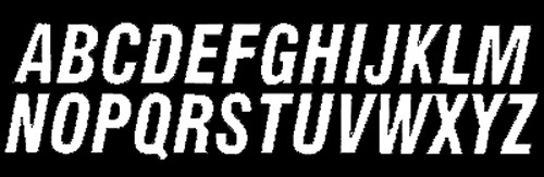 3" White Sx Alpha Digits "E" 3/Pk