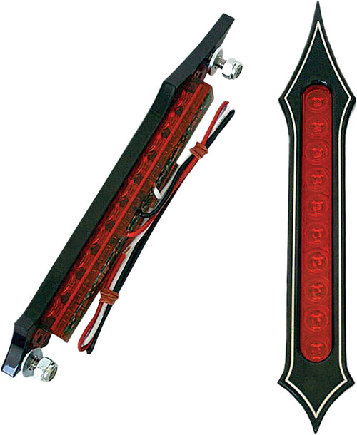 Tribal Bag Lights Black W/Red Lens Tribal Bag Lights Black W/Red Lens