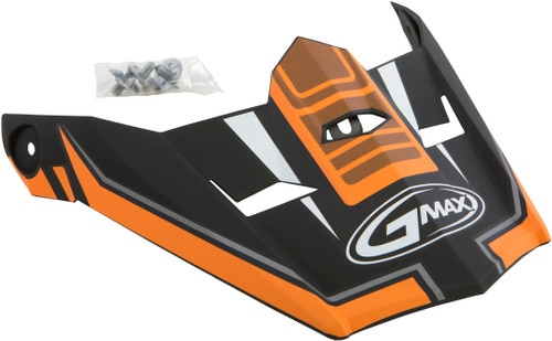 Visor W/Screws Uncle Mx 46y Matte Black/Orange Ys Yl Visor W/Screws Uncle Mx 46y Matte Black/Orange Ys Yl