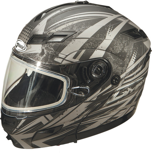 Gm 54s Modular Snow Helmet Matte Black/Silver Xs Gm 54s Modular Snow Helmet Matte Black/Silver Xs