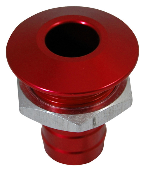 Billet Thru Hull Water Fitting Bilge Pump Outlet Red Billet Thru Hull Water Fitting Bilge Pump Outlet Red