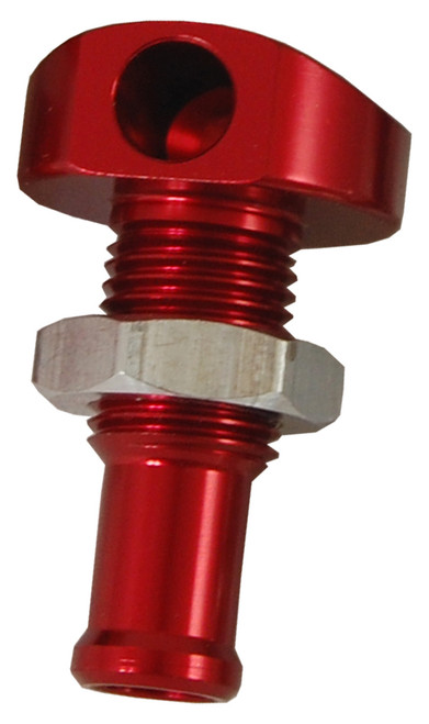 Billet Thru Hull Water Fitting Red 3/8" 90 Deg. Billet Thru Hull Water Fitting Red 3/8" 90 Deg.