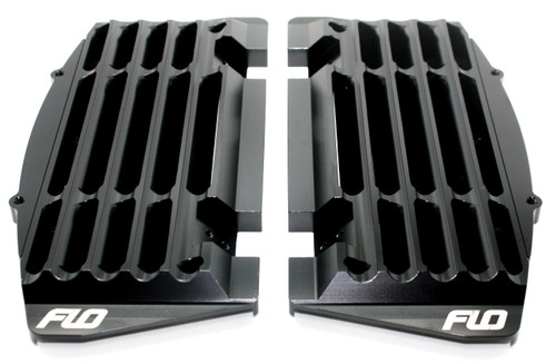 High Flow Radiator Braces Black FLO 753BLK