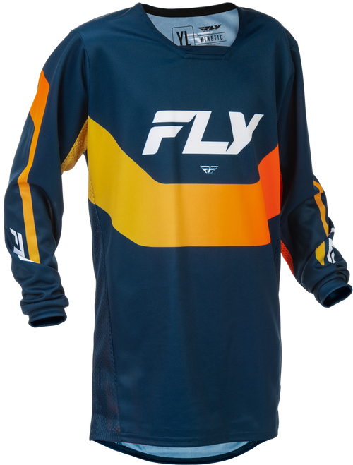 Youth Kinetic Jersey Navy/Orange Yl