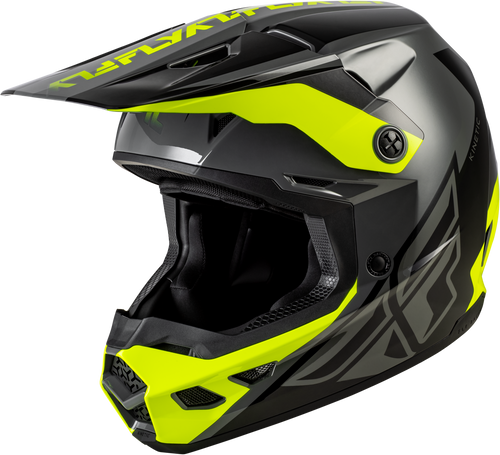 Kinetic Crest Helmet Grey/Black/Hi Vis Xs