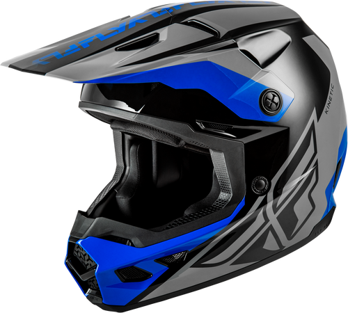 Kinetic Crest Helmet Grey/Black/Blue Xs