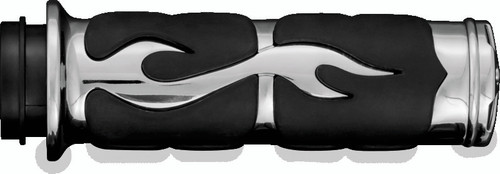 Kuryakyn ISO Flame Grips Metric Chrome Kuryakyn ISO Flame Grips Metric Chrome
