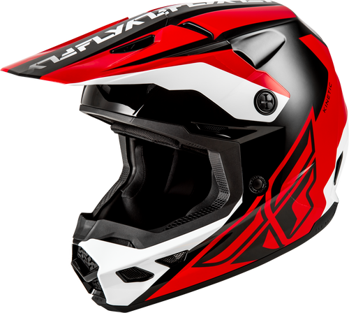 Kinetic Crest Helmet Red/Black/White 2x