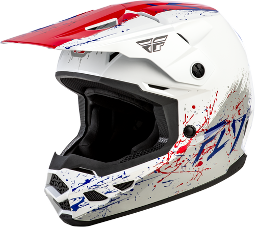 Youth Kinetic Drip Helmet Red/White/Blue Yl