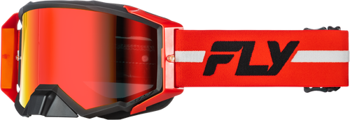 Zone Pro Goggle Red/Black/Grey W/ Red Mirror/Smoke Lens