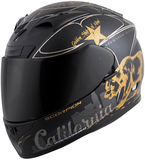 Exo R710 Full Face Helmet Golden State Black/Gold Xs
