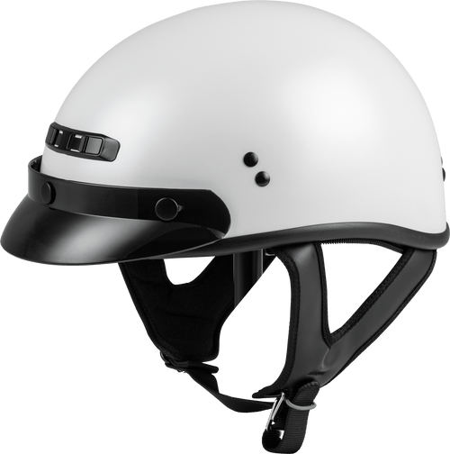 Gm 35 Half Helmet Full Dressed Pearl White Sm