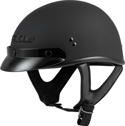 Gm 35 Half Helmet Full Dressed Matte Black Lg