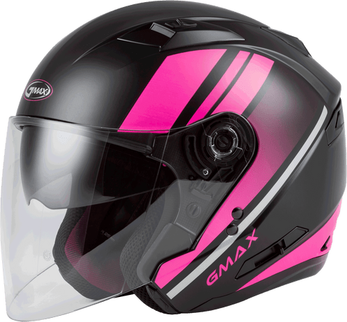 Of 77 Open Face Reform Helmet Matte Black/Pink/Silver Md