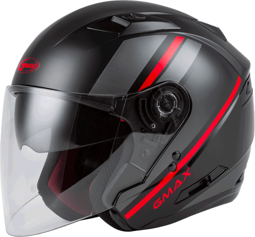 Of 77 Open Face Reform Helmet Matte Black/Red/Silver Md