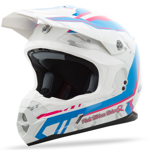 Mx 86 Off Road Pink Ribbon Riders Helmet Wht/Pink/Blue Xs