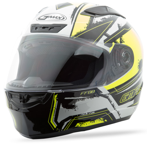 Ff 88 Full Face X Star Helmet White/Hi Vis Yellow Lg Ff 88 Full Face X Star Helmet White/Hi Vis Yellow Lg