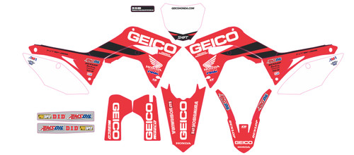 Complete Kit 19 Geico Honda Crf 450 White Bg 20-10-969