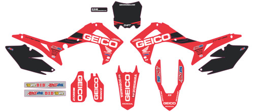 Complete Kit 19 Geico Honda Crf 250 Black Bg 20-10-849