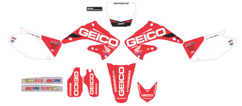 Complete Kit 19 Geico Honda Cr 125/250 White Bg