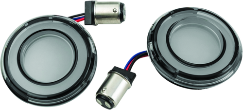 Kuryakyn Tracer L.E.D. Front Turn Signal Insert Amber Light Smoke Lens 1157