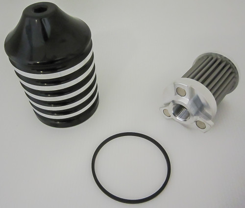 Billet Reusable Oil Filter Black Billet Reusable Oil Filter Black