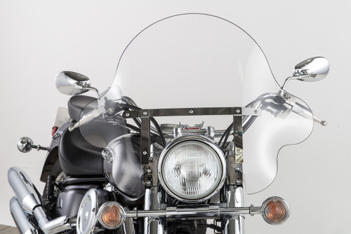 Ss32 Falcon Windshield 16" Clear/Chrome SS-32-16CTQ