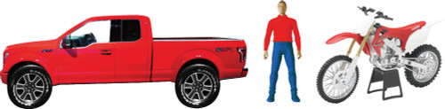 Replica 1:14 Truck/Race Bike Ford Red/Honda Crf450r Red Replica 1:14 Truck/Race Bike Ford Red/Honda Crf450r Red