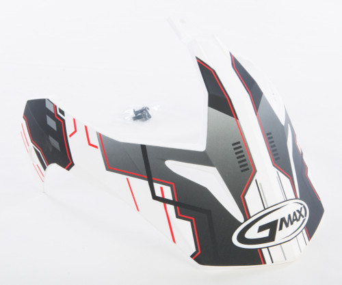 Visor W/Screws Adventure Matte White/Black/Red Gm 11 Visor W/Screws Adventure Matte White/Black/Red Gm 11