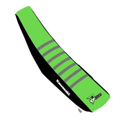 Seat Cover Black/Green Grey Ribs Kxf250/450 Seat Cover Black/Green Grey Ribs Kxf250/450