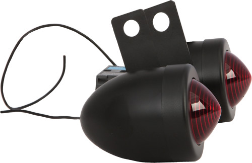 Bullet Marker Light W/Brkt Blk Red Lens Single Filament Bullet Marker Light W/Brkt Blk Red Lens Single Filament