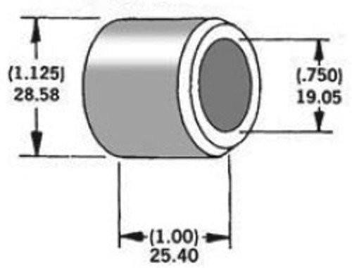 Axle Spacer Zinc 43657 89 3/4"X1.0"