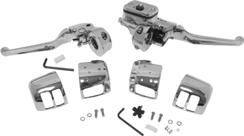 Comp H/Bar Cntrls 9/16 M/Cyl W/O Switches Chrome 96 06 Comp H/Bar Cntrls 9/16 M/Cyl W/O Switches Chrome 96 06