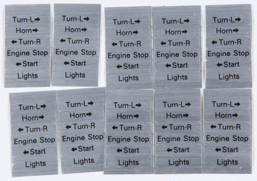 Replacement Decals For 72 81 Style Hand Controls 10pk Replacement Decals For 72 81 Style Hand Controls 10pk