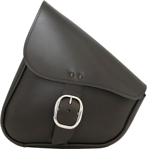 Leather Swingarm Bag Black W/Chrome Buckle 59823-00