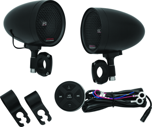 Kuryakyn Road Thunder Speaker Pods Bluetooth Audio Controller Black Kuryakyn Road Thunder Speaker Pods Bluetooth Audio Controller Black