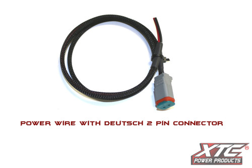 3' 14 Ga. Power Wire To 2 Pin Deutsch Connector 3' 14 Ga. Power Wire To 2 Pin Deutsch Connector