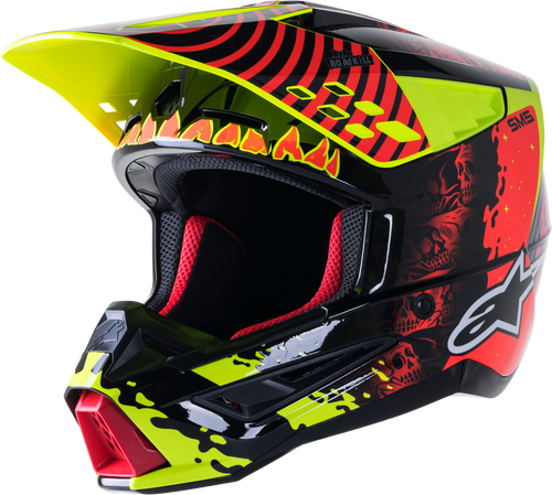 S M5 Solar Flare Helmet Black/Red/Fluo Yellow 2x S M5 Solar Flare Helmet Black/Red/Fluo Yellow 2x