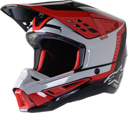 S M5 Beam Helmet Black/Grey/Red Glossy Sm
