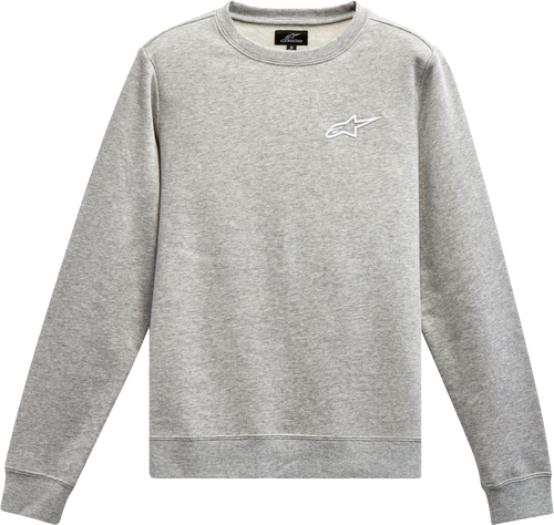 Women's Ageless Crew Fleece Grey Heather/White Sm Women's Ageless Crew Fleece Grey Heather/White Sm