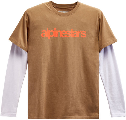 Ls Stack Knit Sand/Warm Red Xl