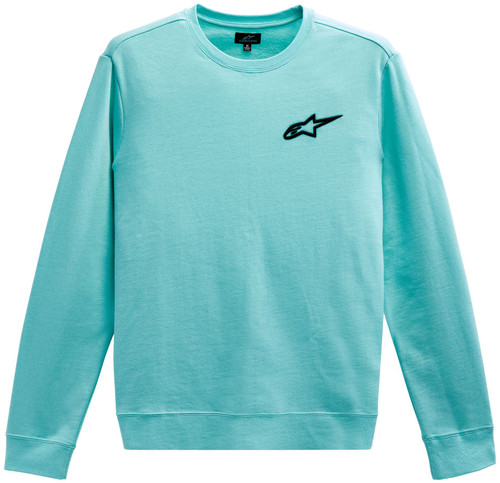 Ageless Chest Crew Fleece Light Aqua Sm Ageless Chest Crew Fleece Light Aqua Sm