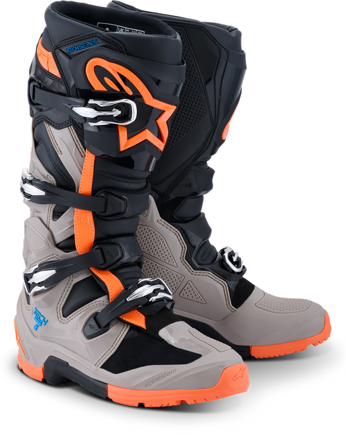 Tech 7 Enduro Blk/Warm Gry/Orange Fluo 10