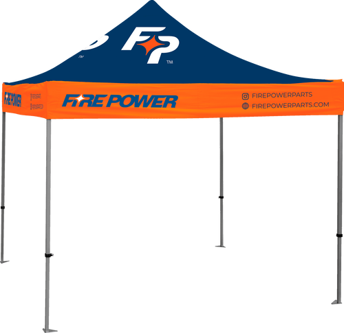 Firepower Canopy 10x10 Tent Blue W/ White Logo Firepower Canopy 10x10 Tent Blue W/ White Logo