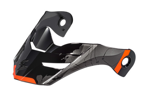 Exo At960 Peak Visor Topographic Black/Orange Exo At960 Peak Visor Topographic Black/Orange